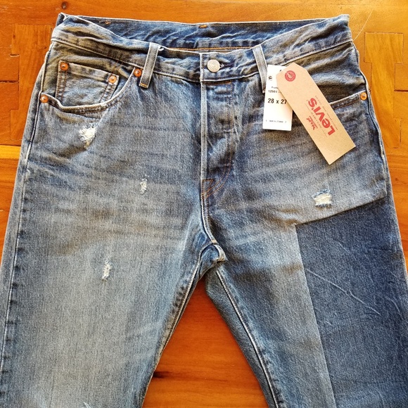 Levi's 501 Straight Leg Crop Ankle Jeans W28 L27 - Picture 4 of 8